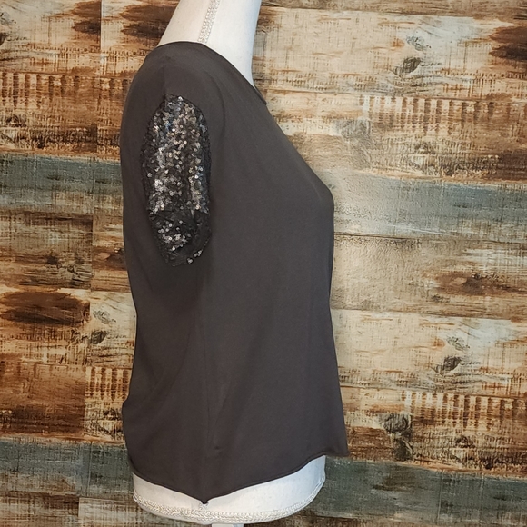 ๐ 3 for $15 Deal! ๐American Eagle Outfitters gray with sequin sleeves XS - Picture 2 of 7